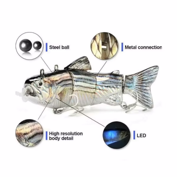 3.5in Automatic Swimbait Robotic Electric Fishing Lure