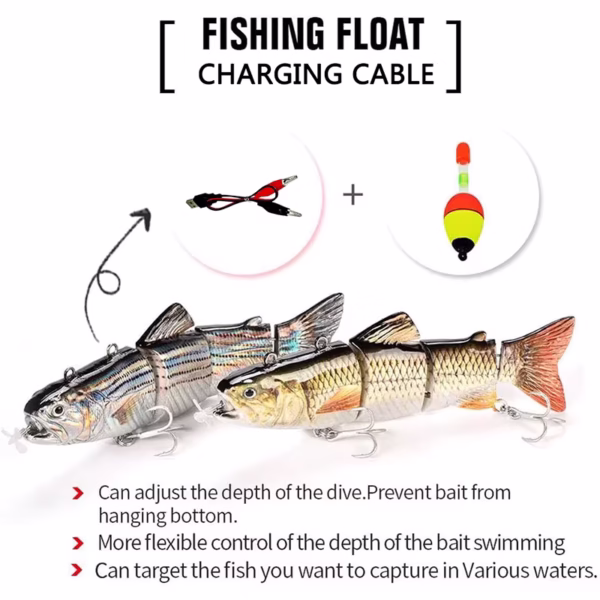 3.5in Automatic Swimbait Robotic Electric Fishing Lure - Image 4