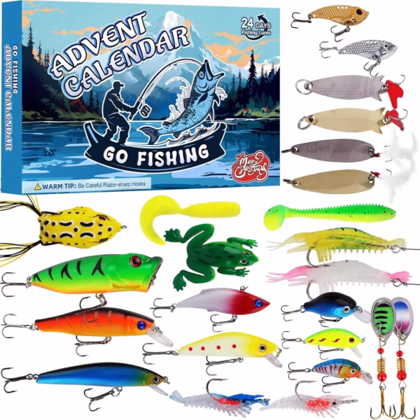 Fishing Tackle Advent Calendar Fishing Lures Set Fishing