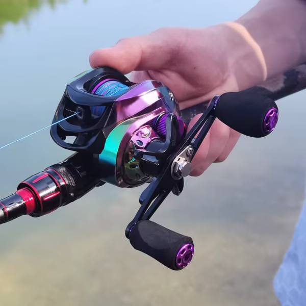 Sougayilang Fishing Rod Reel Combo 1.98M  Carbon Fiber Lure Fishing Rod and 7.2:1 High Speed Baitcasting Reel - Image 2