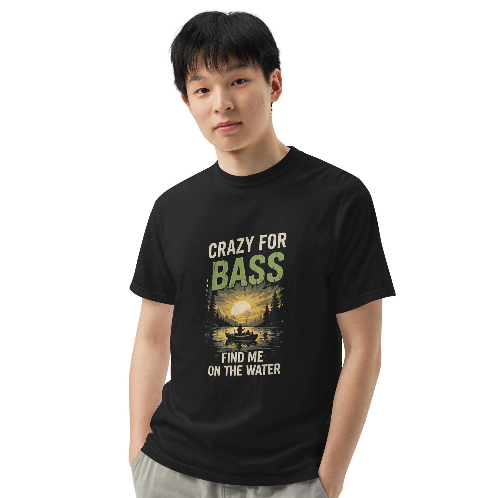 CrazyForBass – Find Me On The Water T-Shirt - Image 3