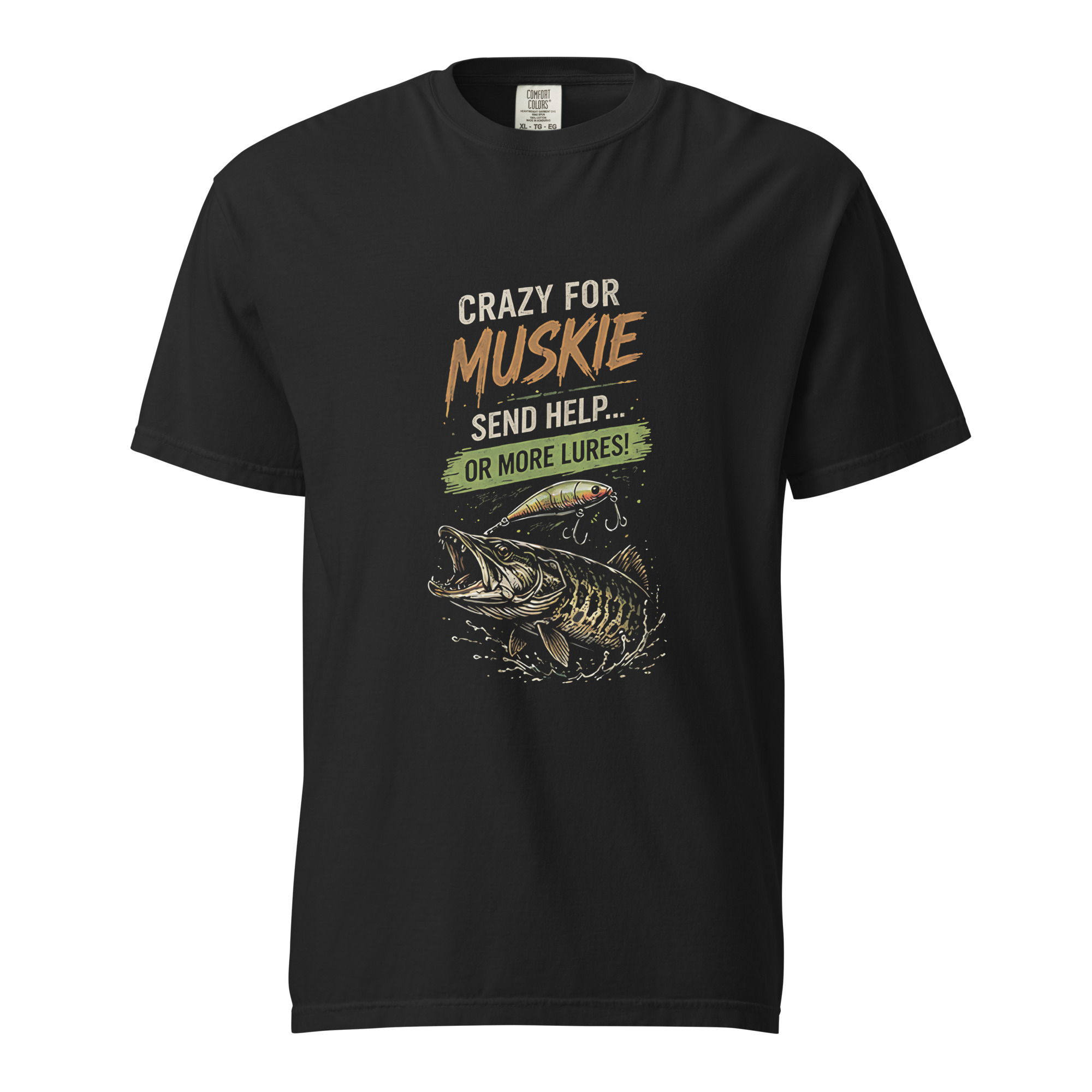 CrazyForMuskie – Send Help or More Lures T-Shirt