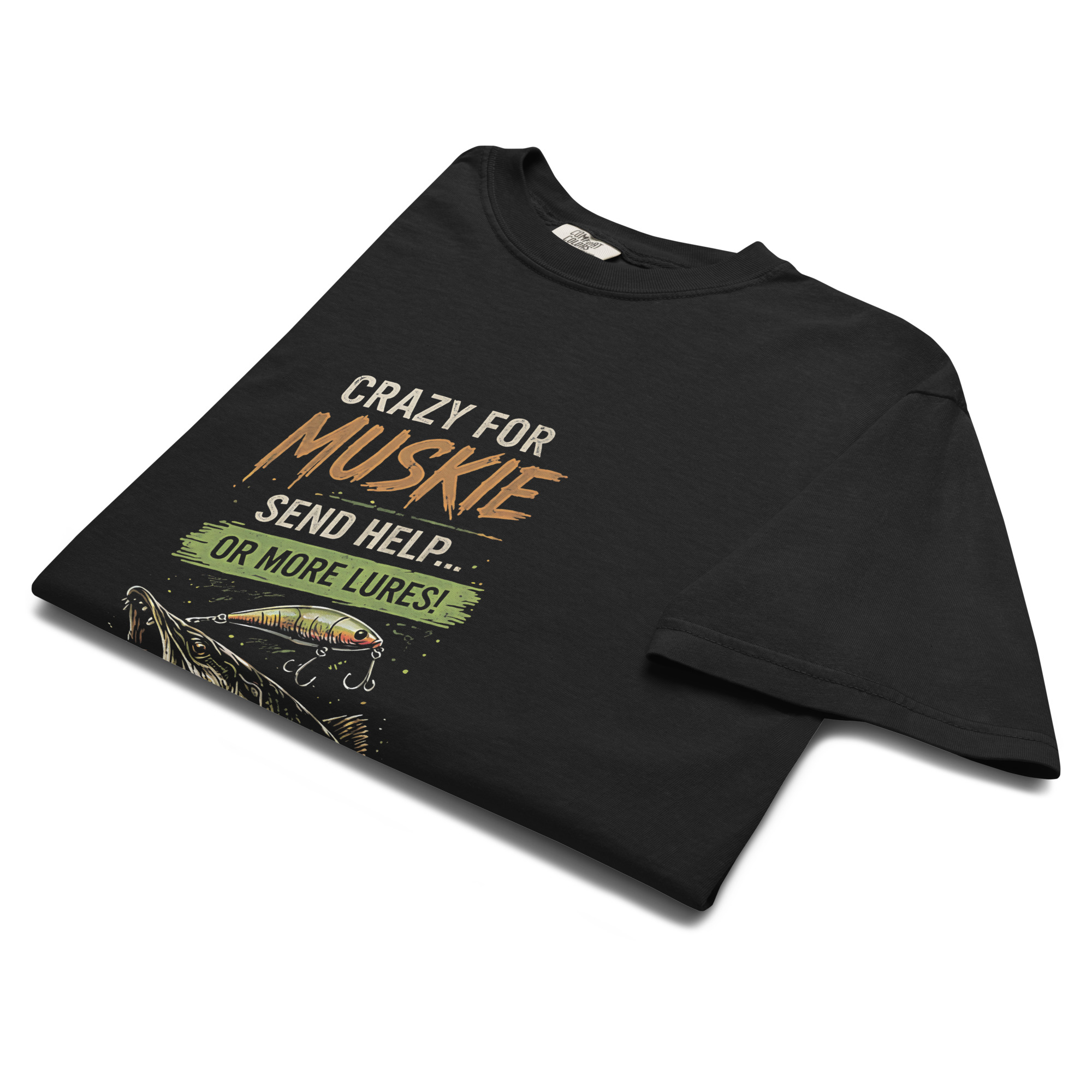 CrazyForMuskie – Send Help or More Lures T-Shirt - Image 4