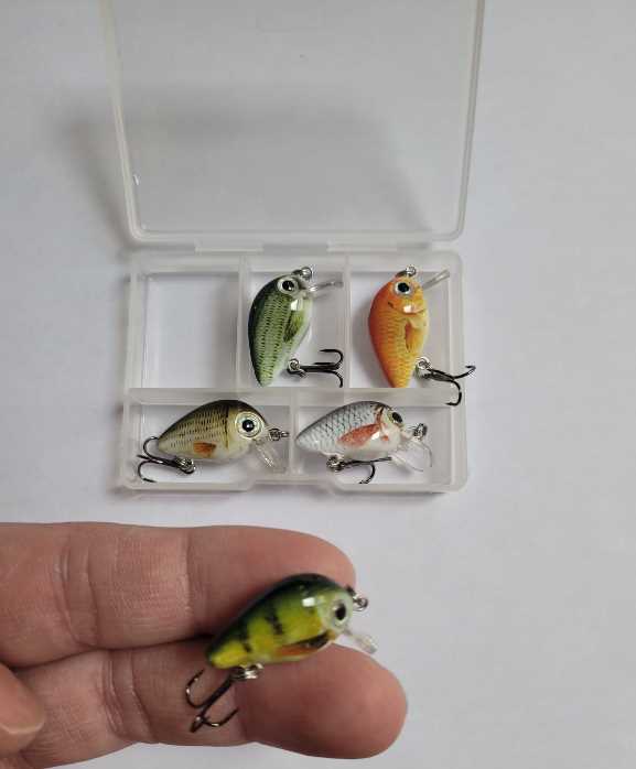 CrazyForFishing 5pcs/box 3cm 1.5g Mini Deep Diving Crankbait - Image 2