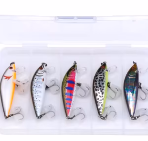 CrazyForFishing 5pcs Floating Minnow Jerkbait Set