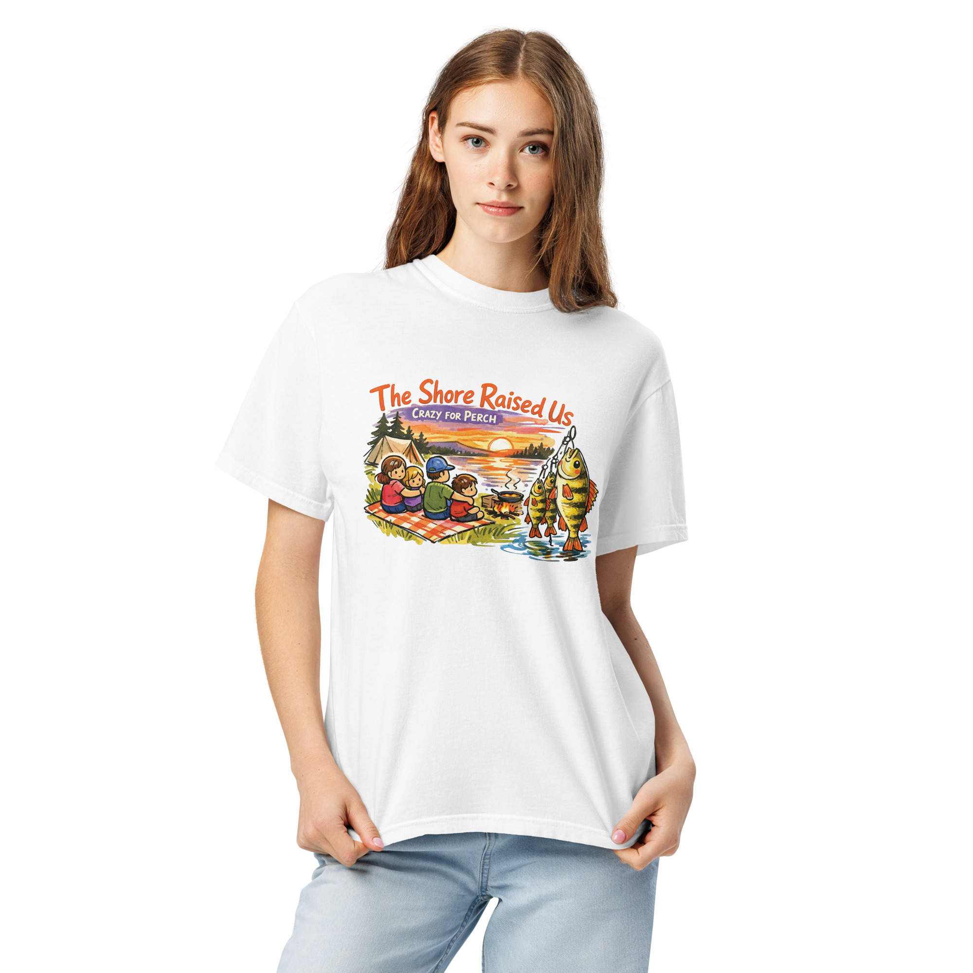 CrazyForPerch – For The Shore Raised Us T-Shirt - Image 3