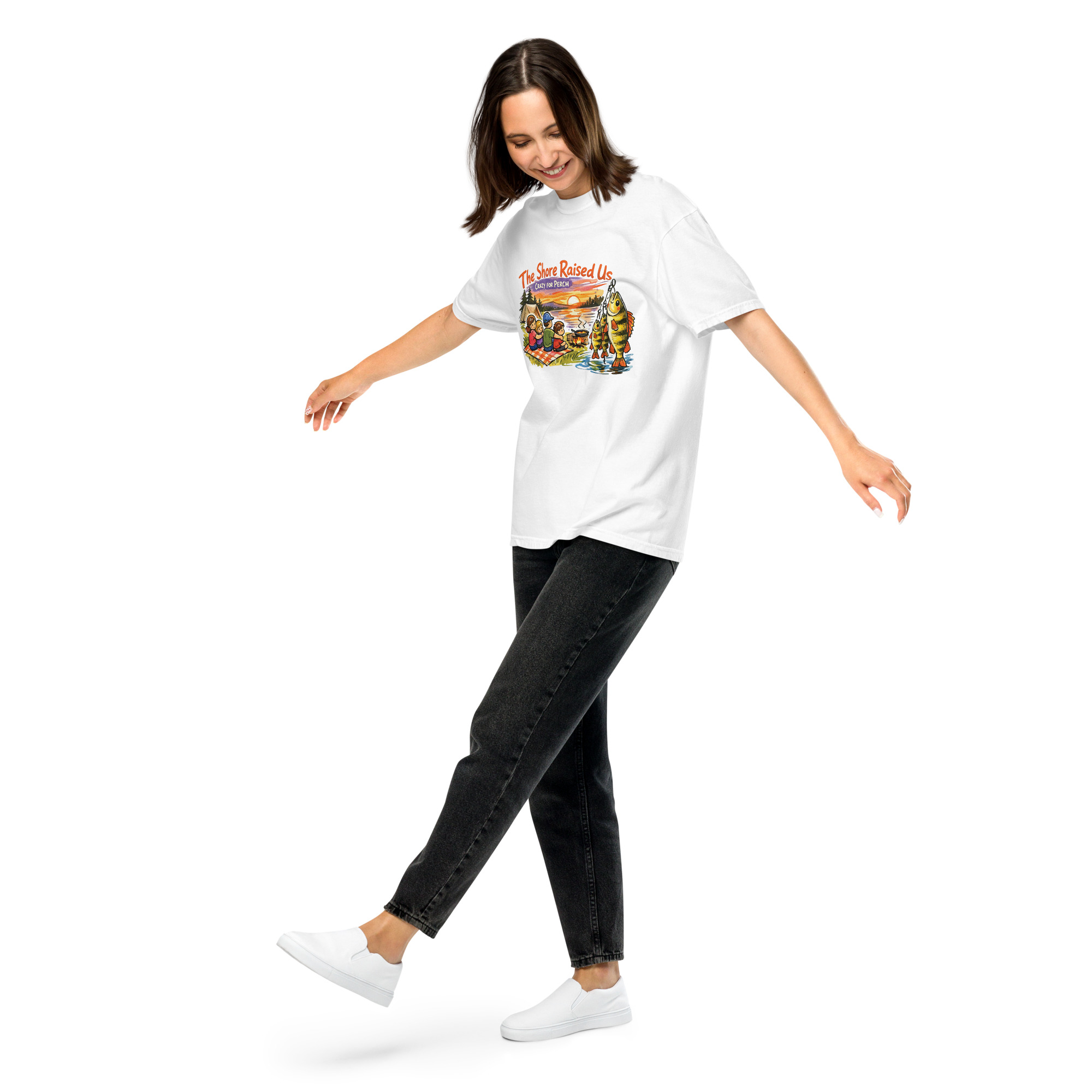 CrazyForPerch – For The Shore Raised Us T-Shirt - Image 2