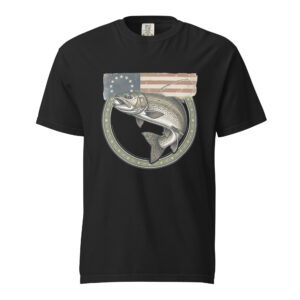 Patriotic Trout Fishing Shirt | Vintage American Flag Fishing Apparel