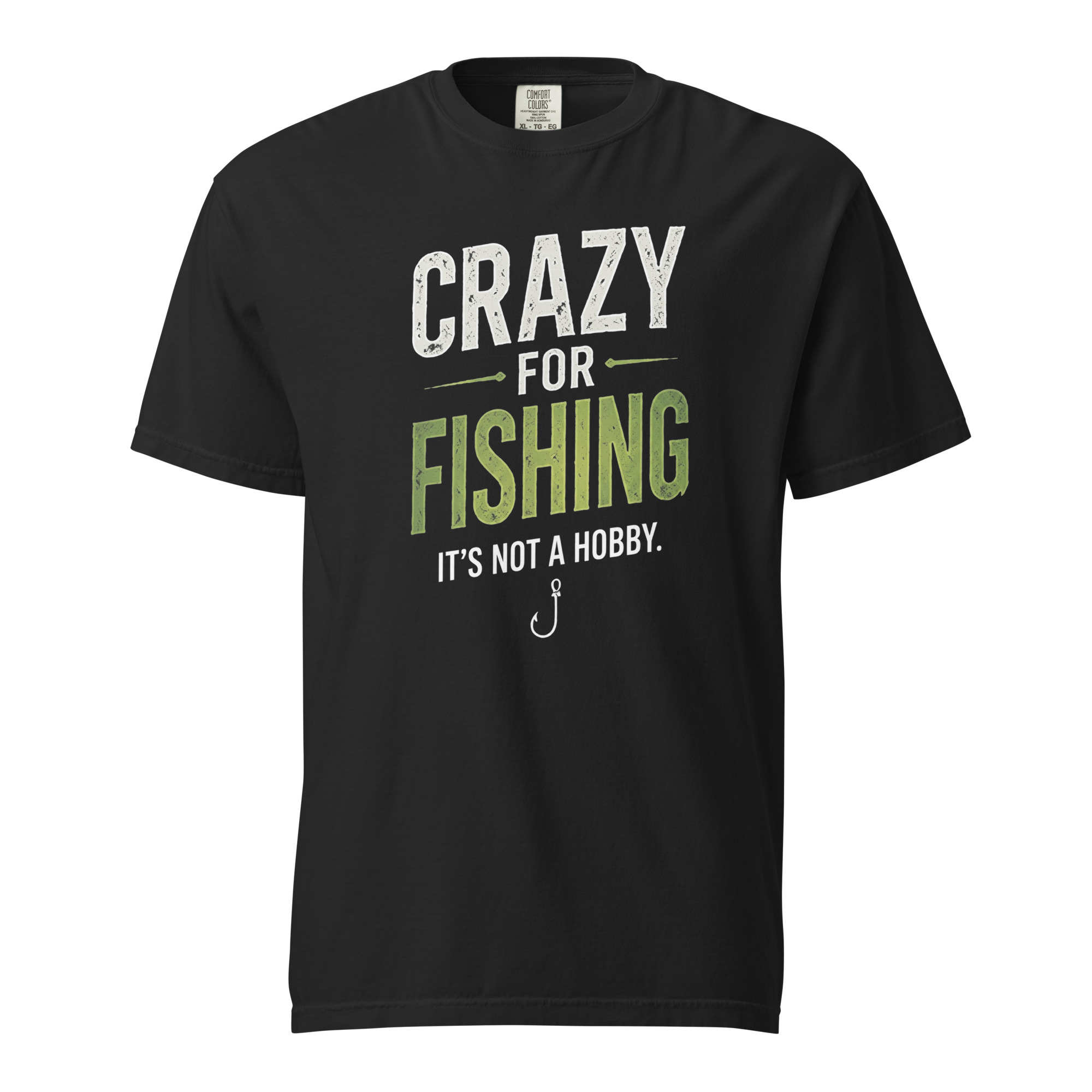 Crazy For Fishing It's Not a Hobby Typographic Shirt – Vintage Apparel
