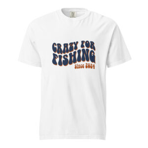 Crazy For Fishing Since 2024 Retro Fishing Shirt – White Edition