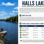Halls Lake fishing lodges and cottage resorts in Algonquin Highlands Ontario