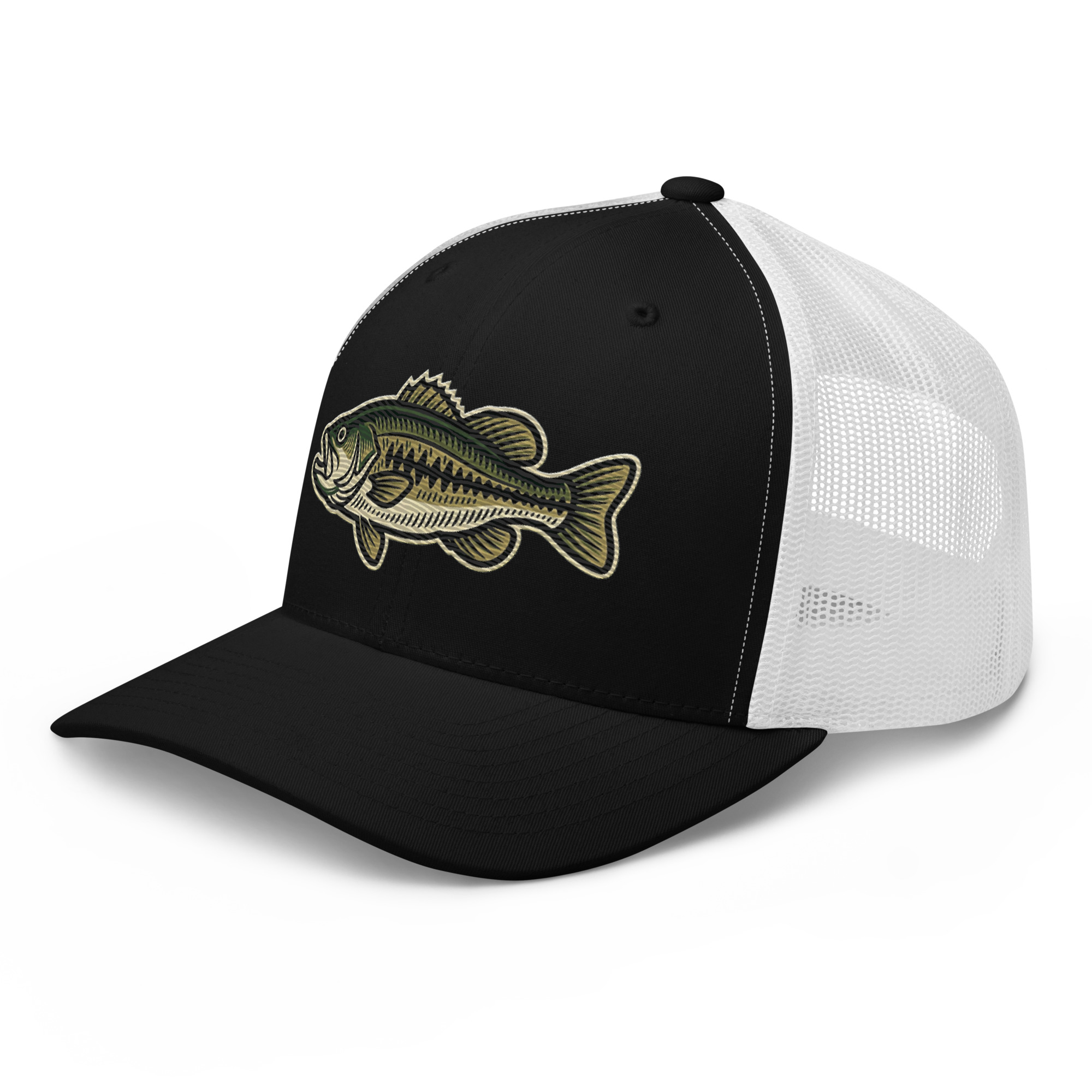 Crazy For Bass Trucker Hat – Bass Fishing Hat for Anglers - Image 24