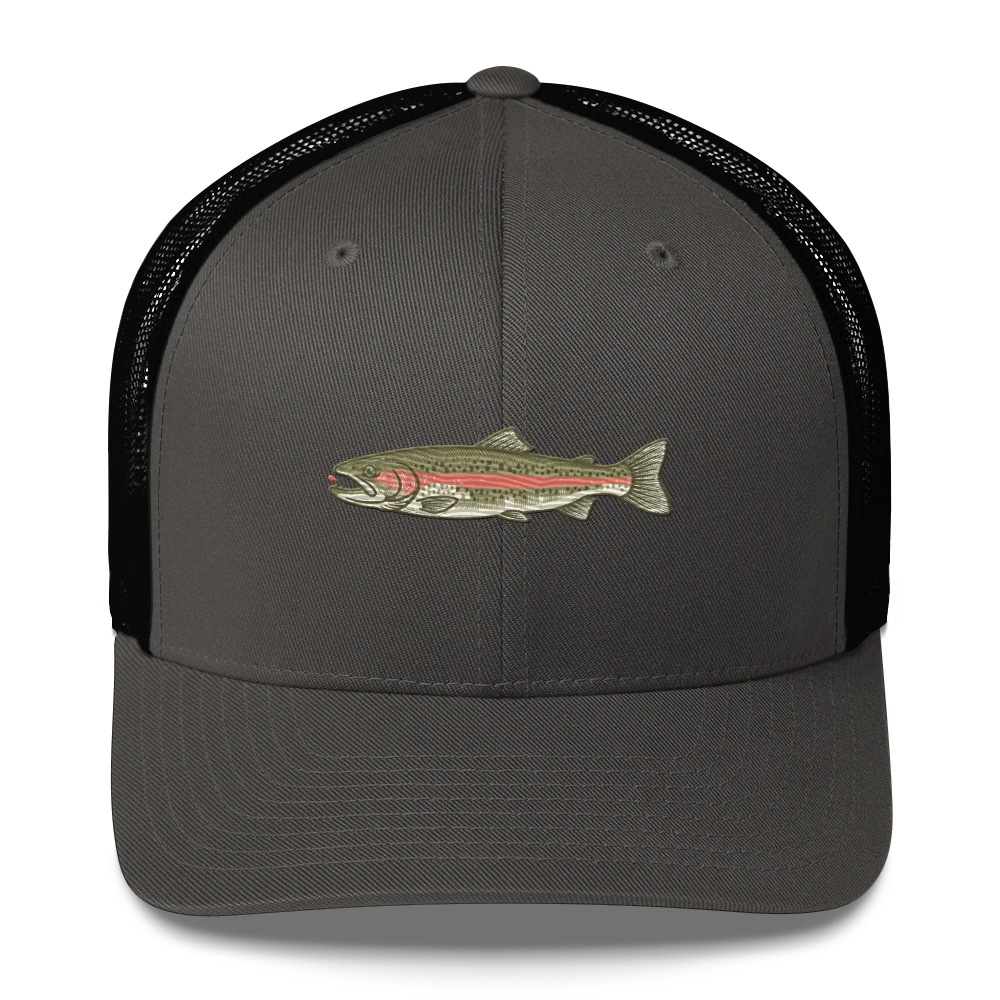 Heather Gray Rainbow Trout Angler Hat - Image 17