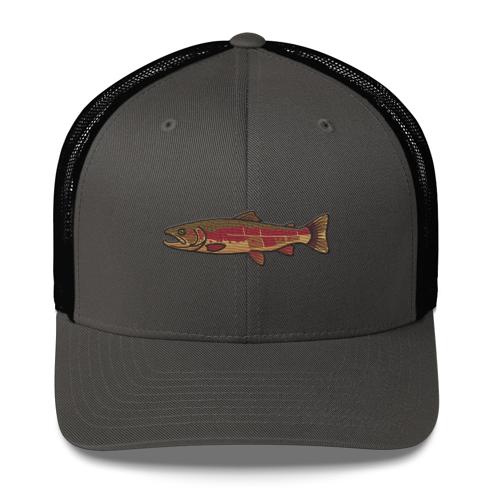 Heather Gray Technical Anatomy Trout Hat - Image 17