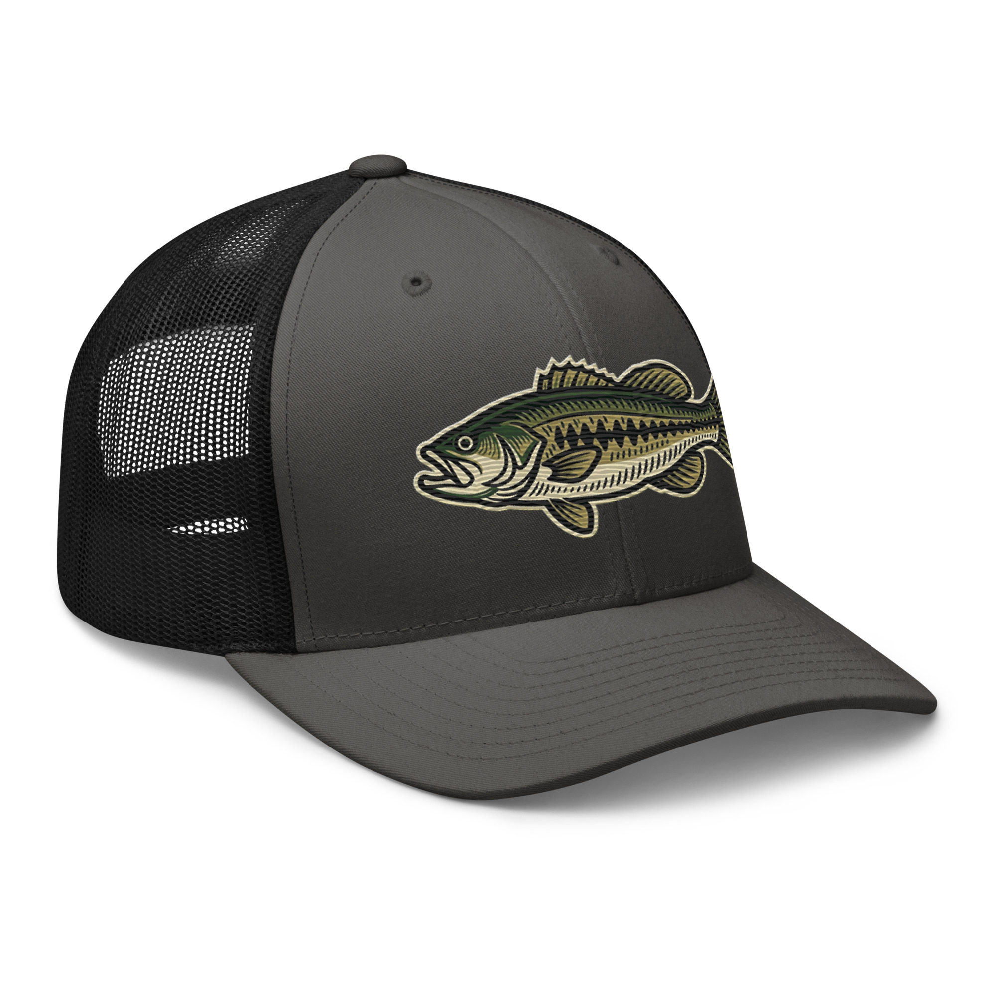 Crazy For Bass Trucker Hat – Bass Fishing Hat for Anglers - Image 42