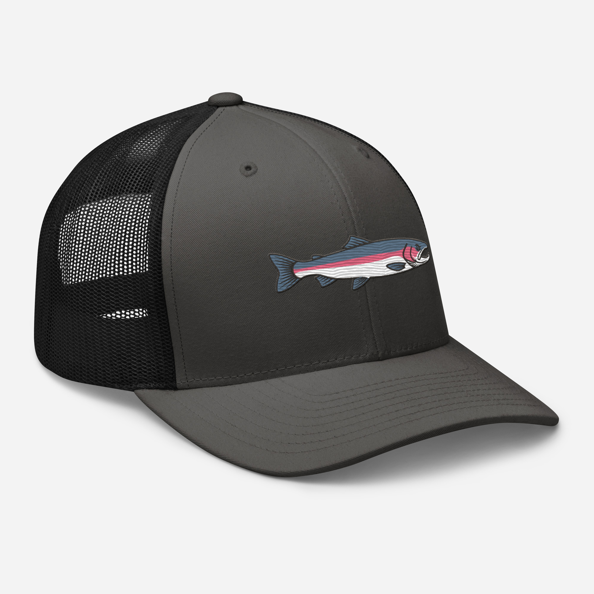 Heather Gray Sleek Rainbow Trout Hat - Image 4