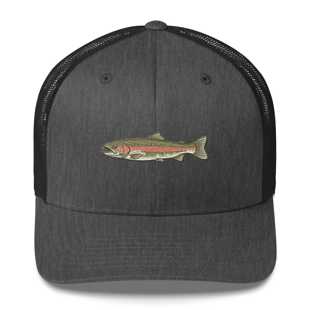 Heather Gray Rainbow Trout Angler Hat - Image 19