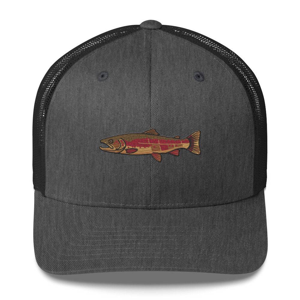 Heather Gray Technical Anatomy Trout Hat - Image 19