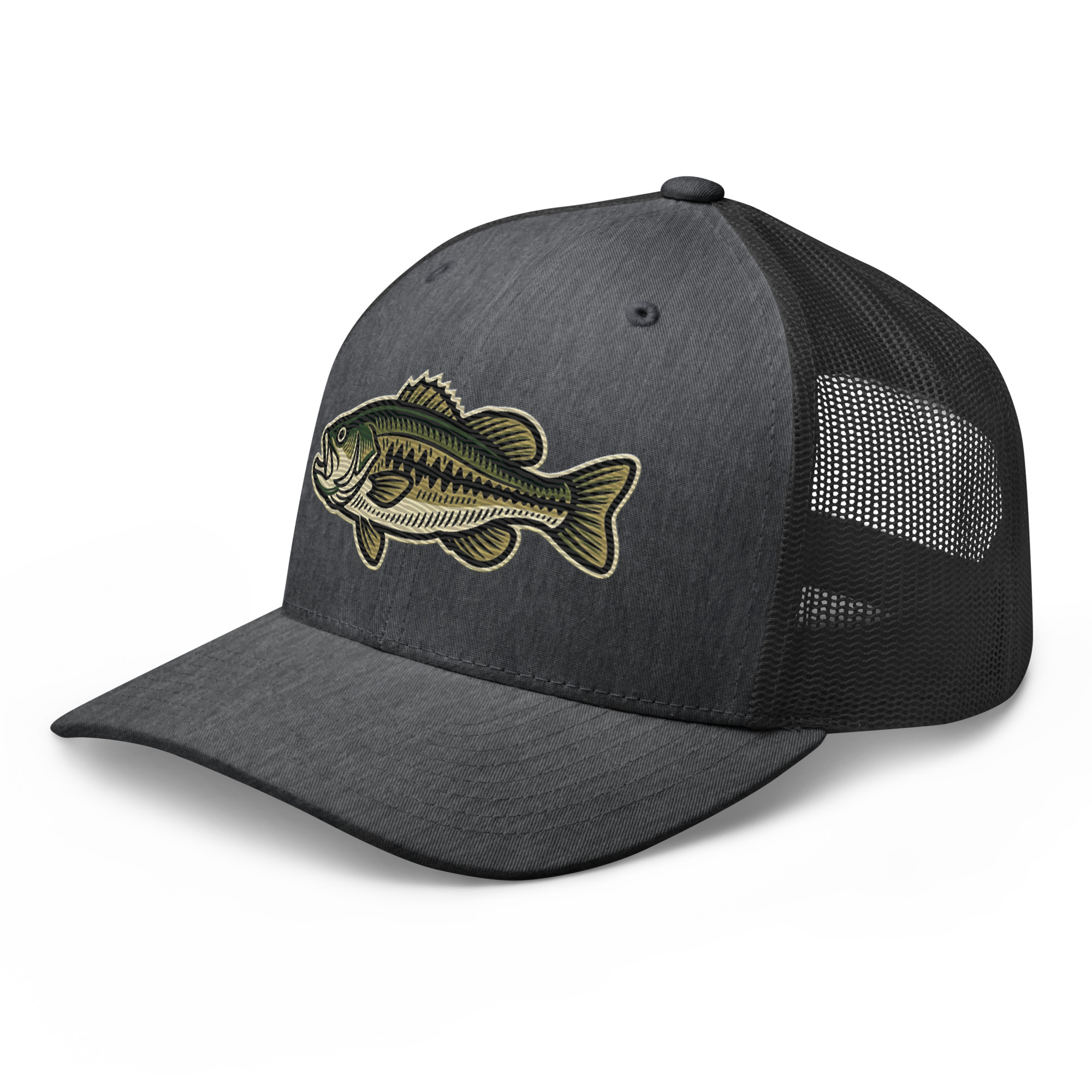 Crazy For Bass Trucker Hat – Bass Fishing Hat for Anglers - Image 28