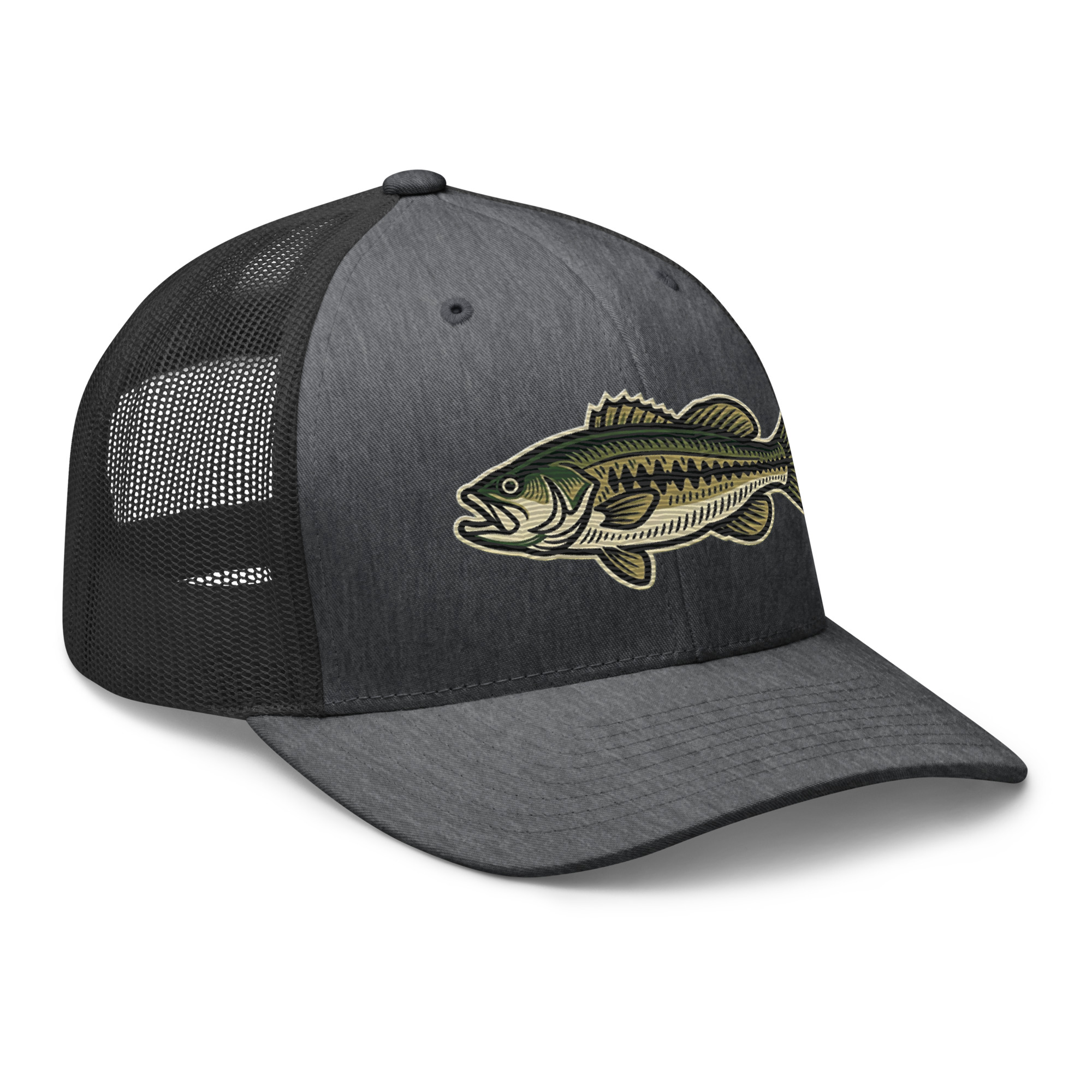 Crazy For Bass Trucker Hat – Bass Fishing Hat for Anglers - Image 44