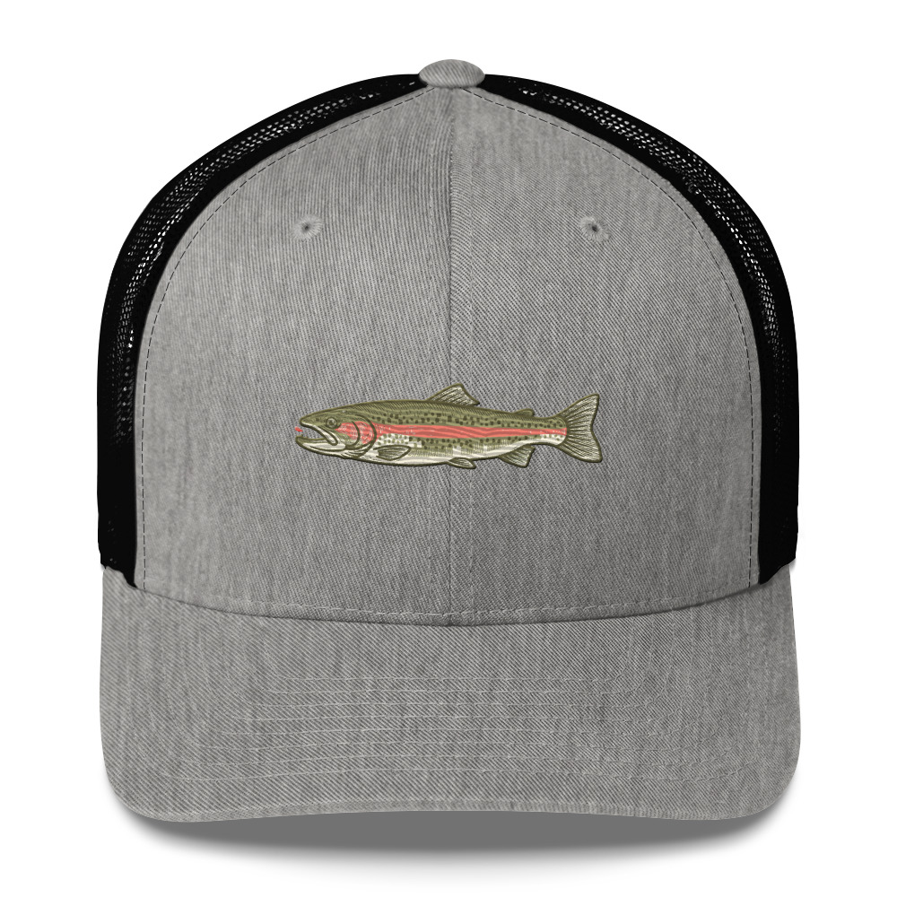 Heather Gray Rainbow Trout Angler Hat