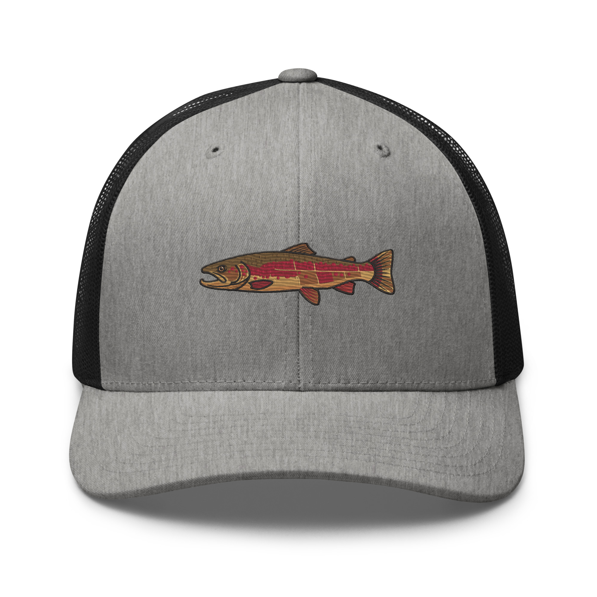 Heather Gray Technical Anatomy Trout Hat - Image 13