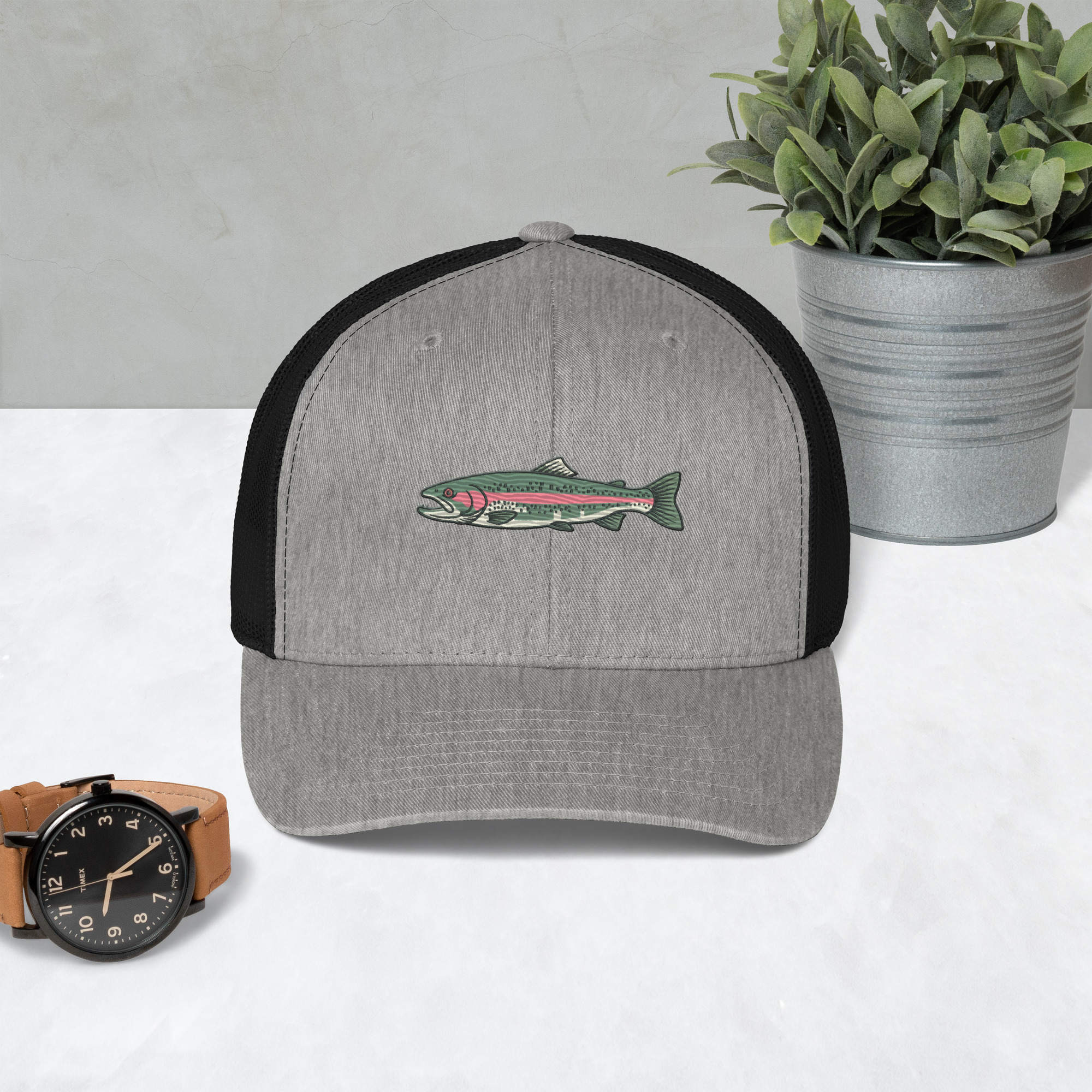 Heather Gray Classic Rainbow Trout Hat - Image 15