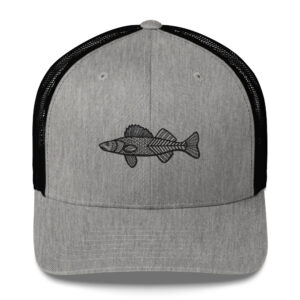 Skeleton Walleye Fishing Hat – A Unique Trucker Hat for Walleye Anglers