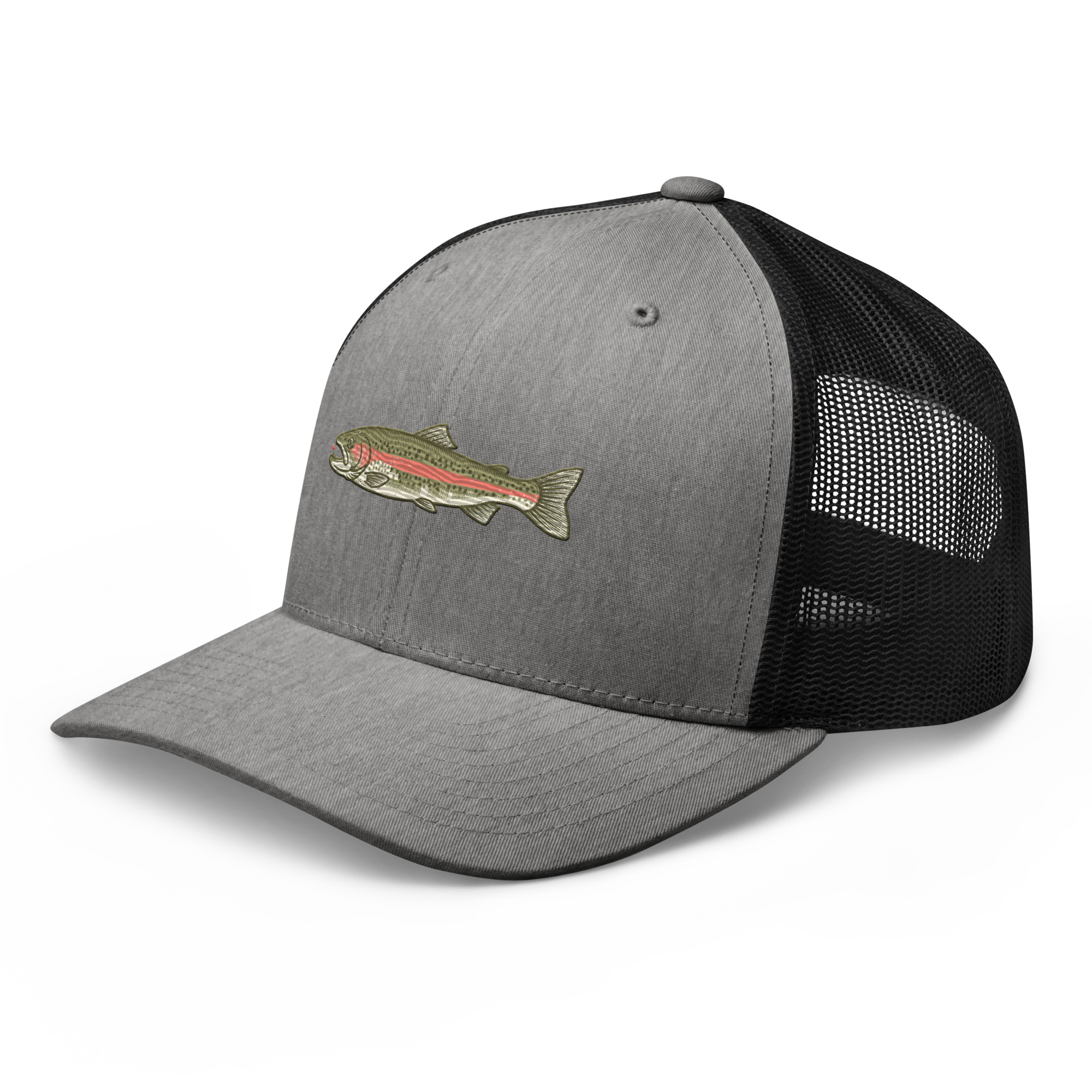 Heather Gray Rainbow Trout Angler Hat - Image 12