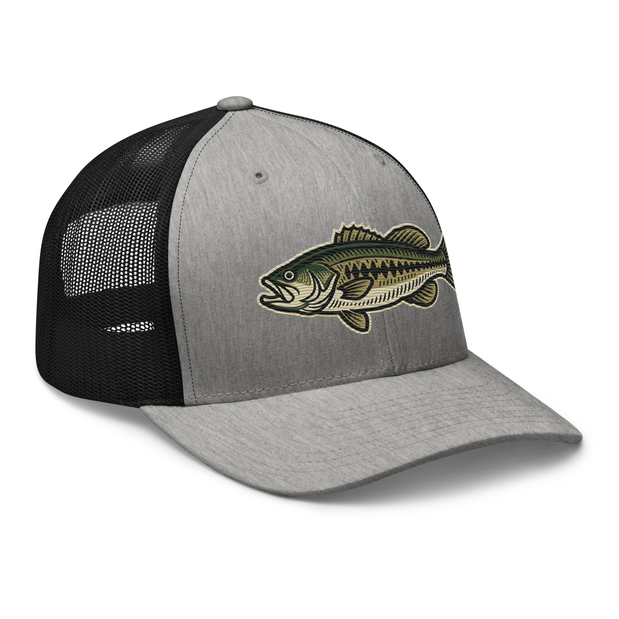 Crazy For Bass Trucker Hat – Bass Fishing Hat for Anglers - Image 46