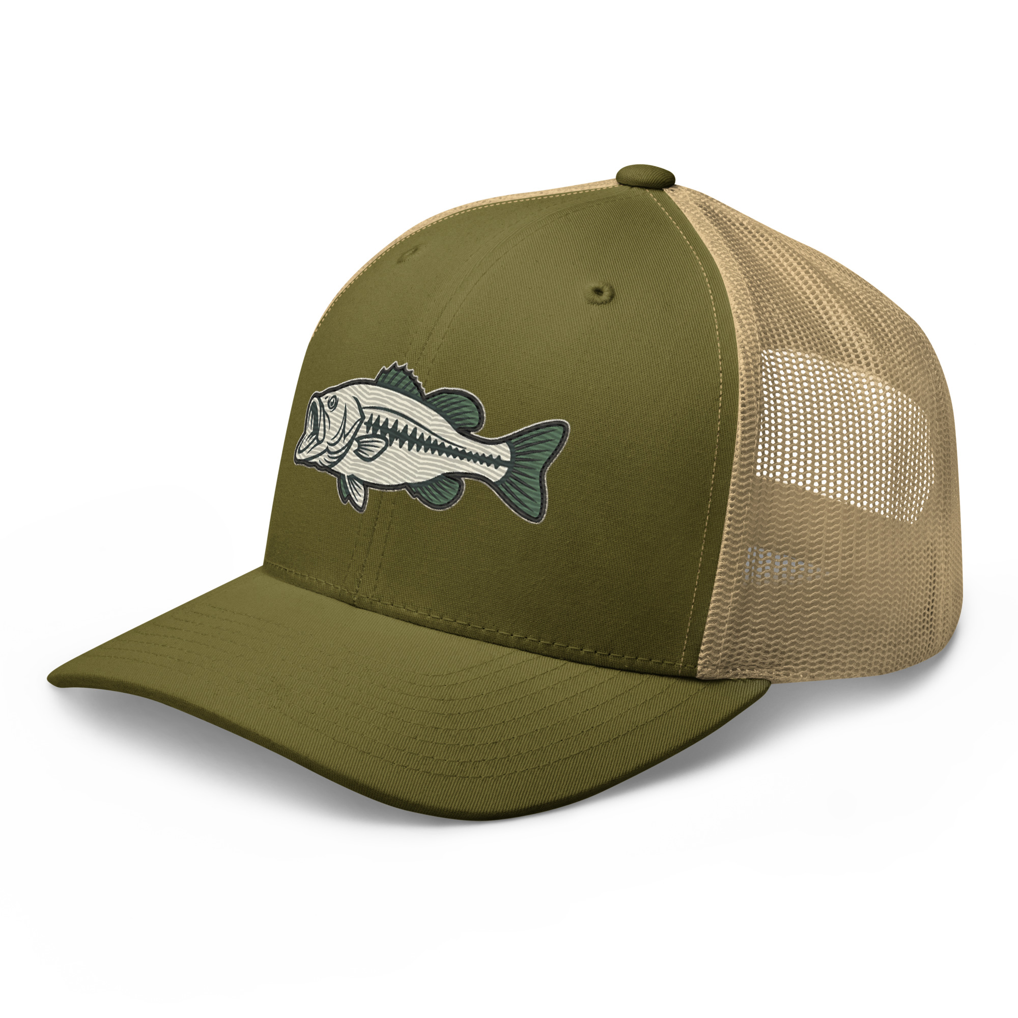Olive Khaki Vintage Style Bass Hat - Image 46