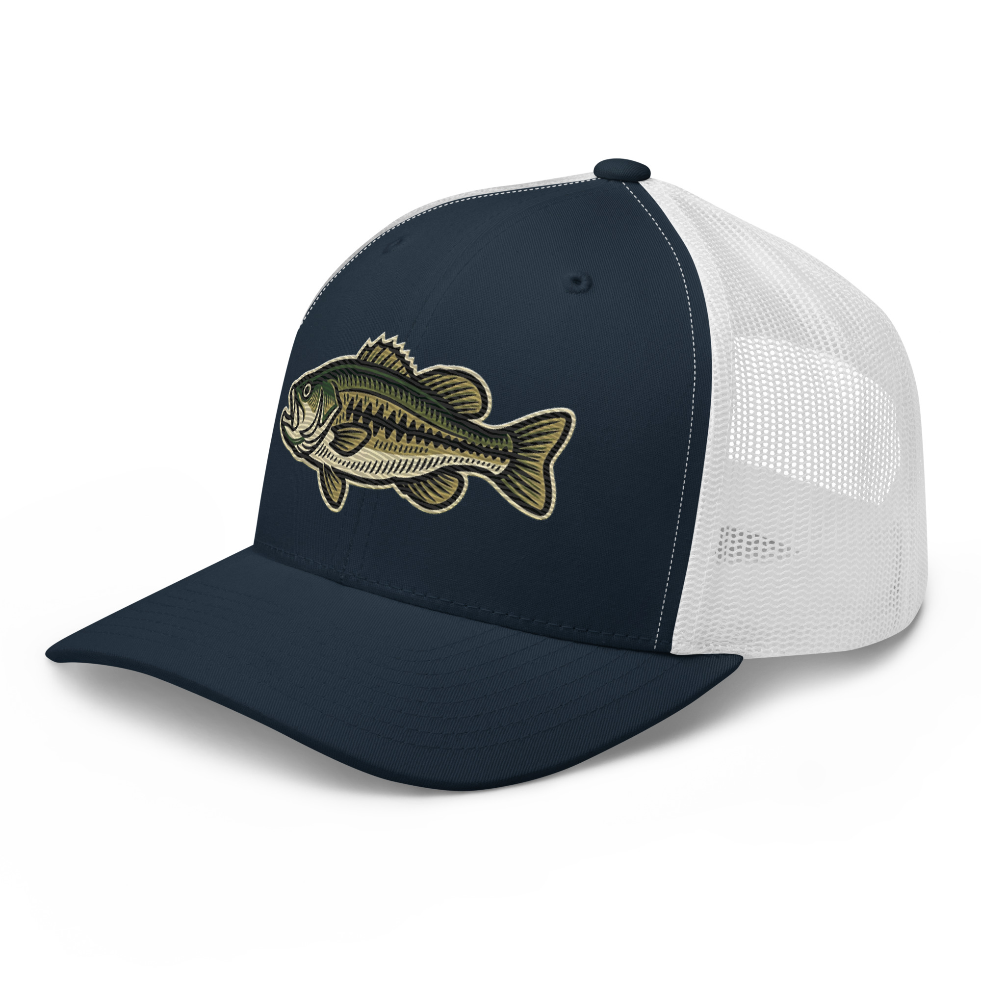 Crazy For Bass Trucker Hat – Bass Fishing Hat for Anglers - Image 25