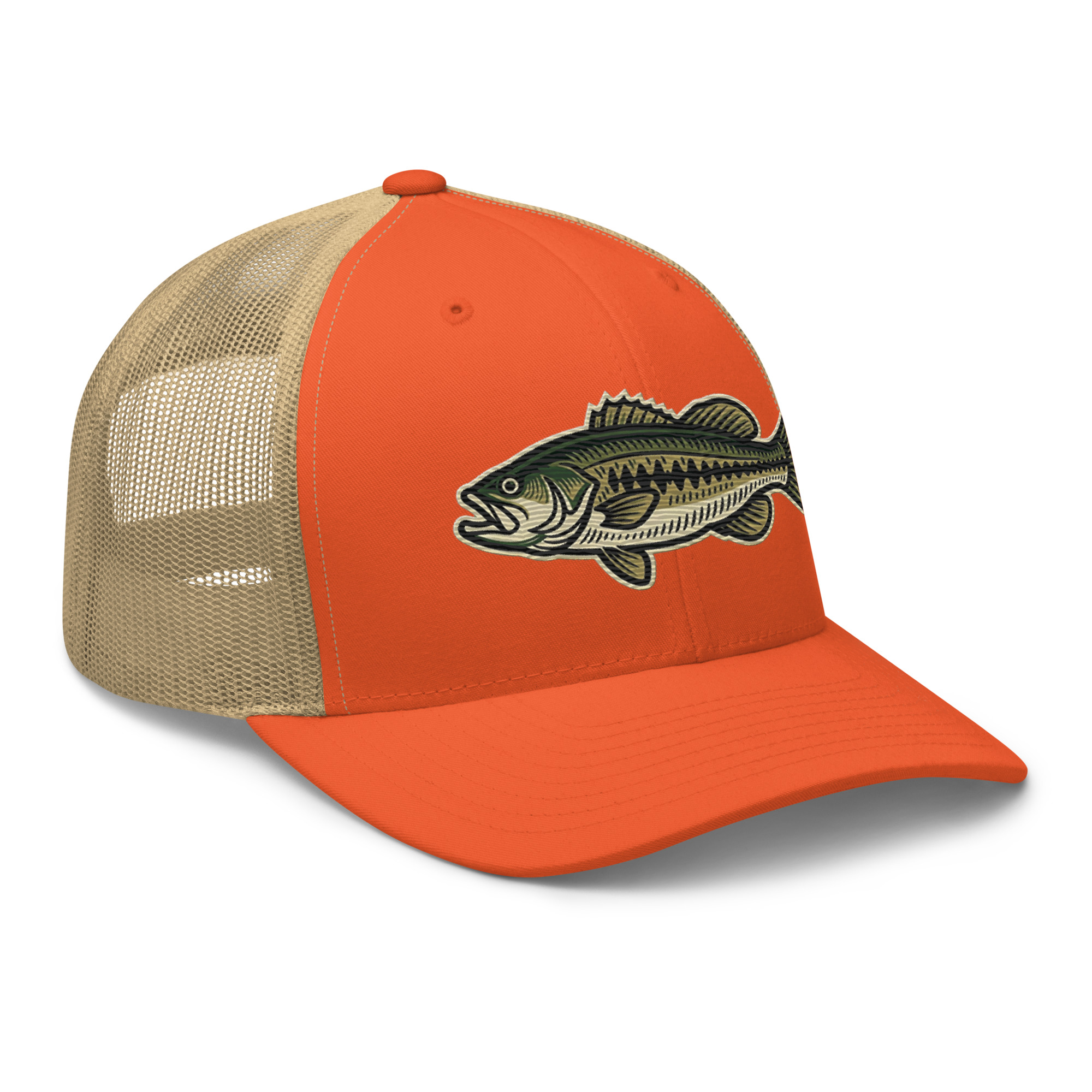 Crazy For Bass Trucker Hat – Bass Fishing Hat for Anglers - Image 45