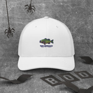 Trophy Largemouth Bass Premium Outdoor Apparel Hat - Yupoong 6606 Trucker Cap