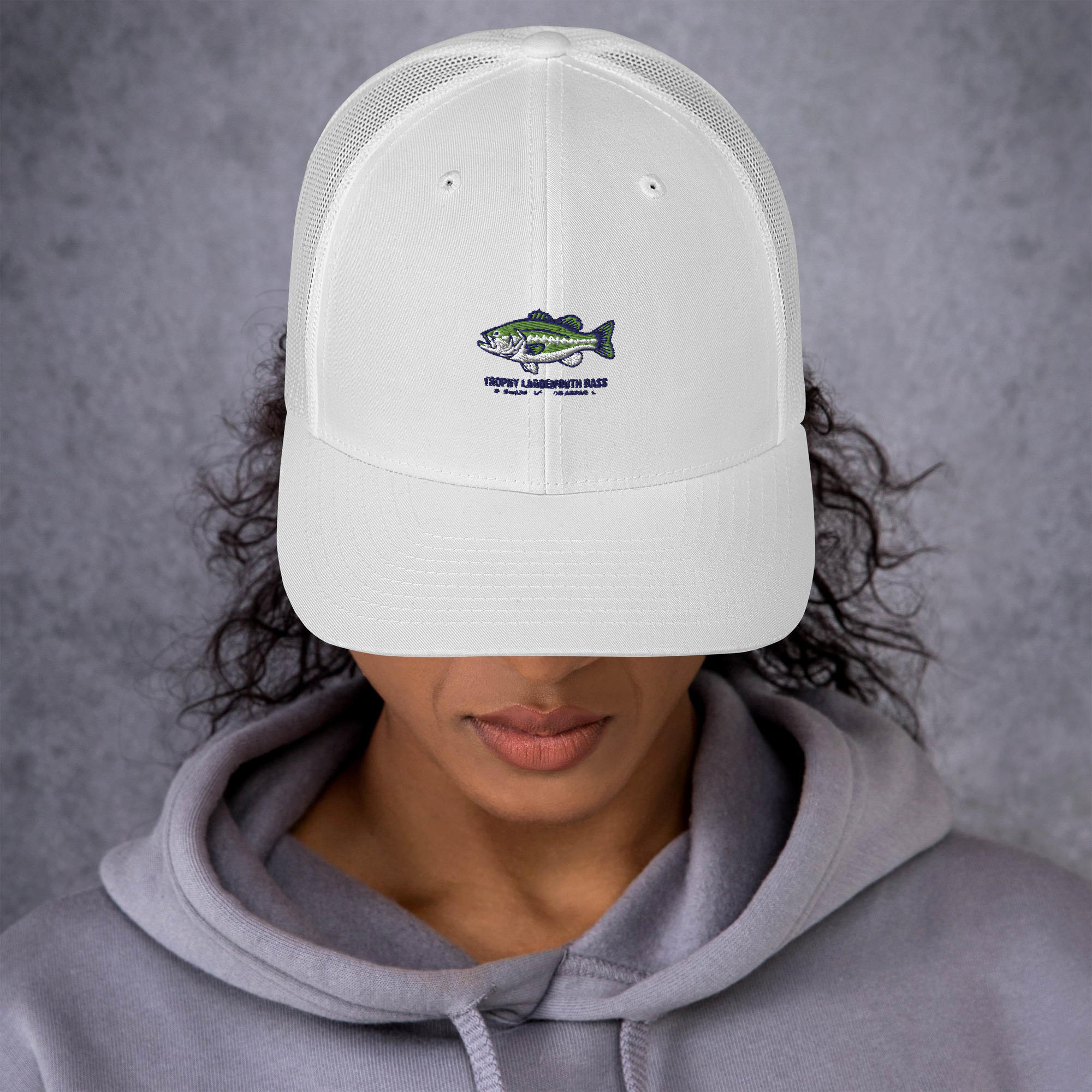 Trophy Largemouth Bass Hat | Yupoong 6606 Embroidered Cap - Image 4