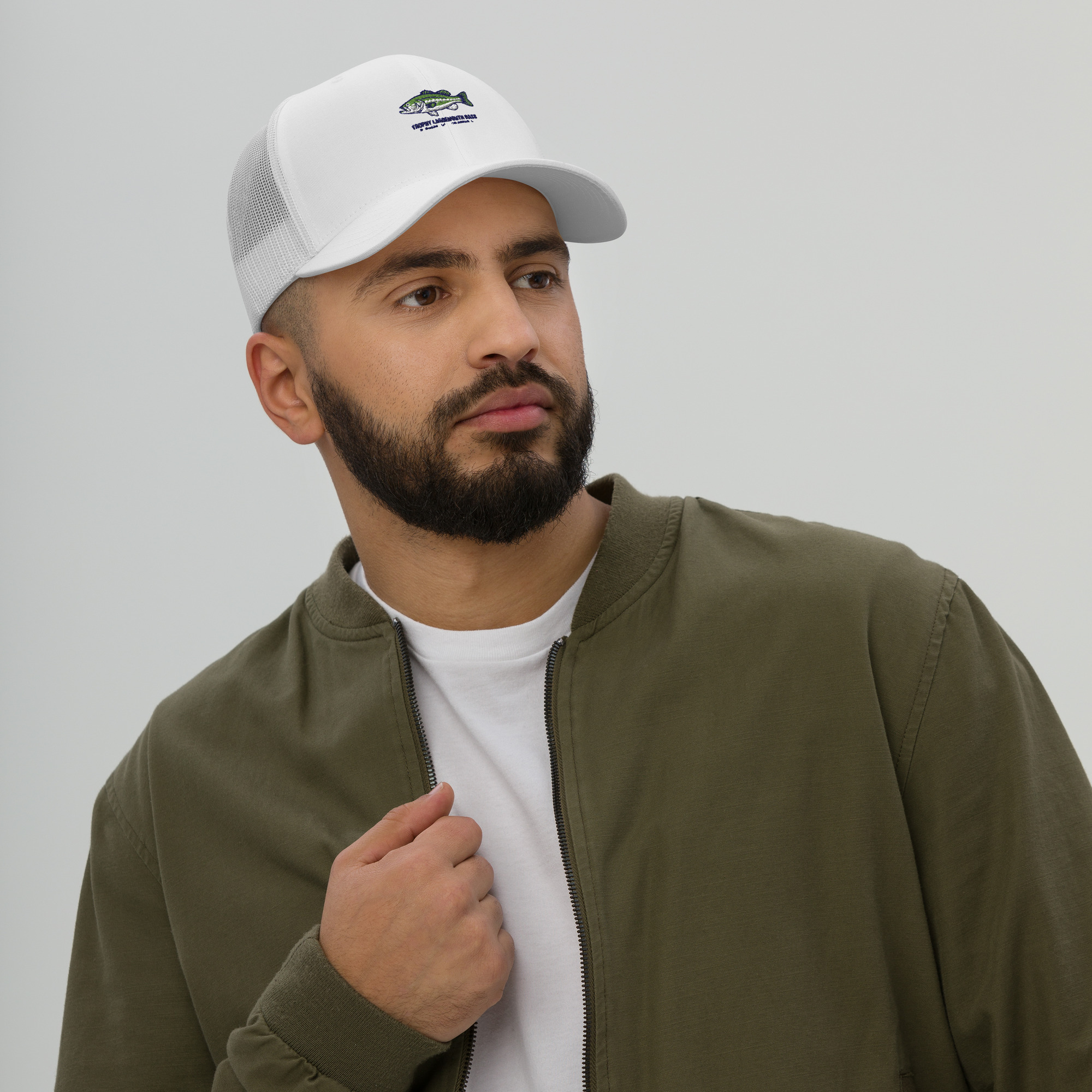 Trophy Largemouth Bass Hat | Yupoong 6606 Embroidered Cap - Image 7