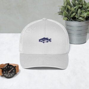 Neon Outline Bass Fish Hat | Yupoong 6606 Cap  Strategic URL Handle / Slug: