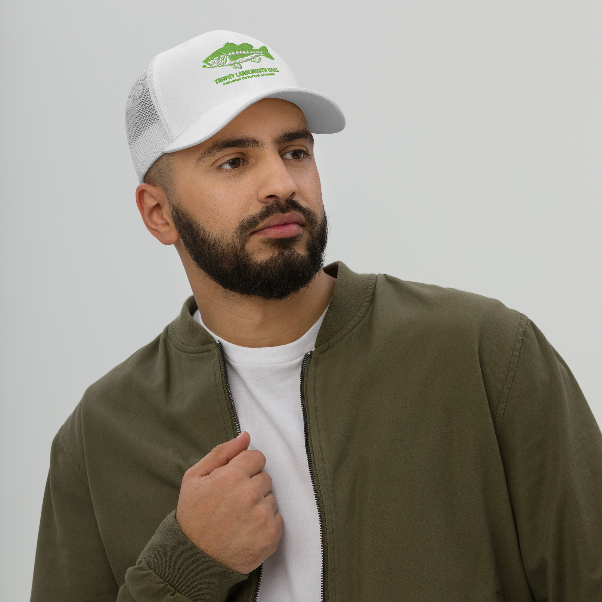 Trophy Largemouth Bass Hat | Yupoong 6606 Embroidered Cap - Image 9