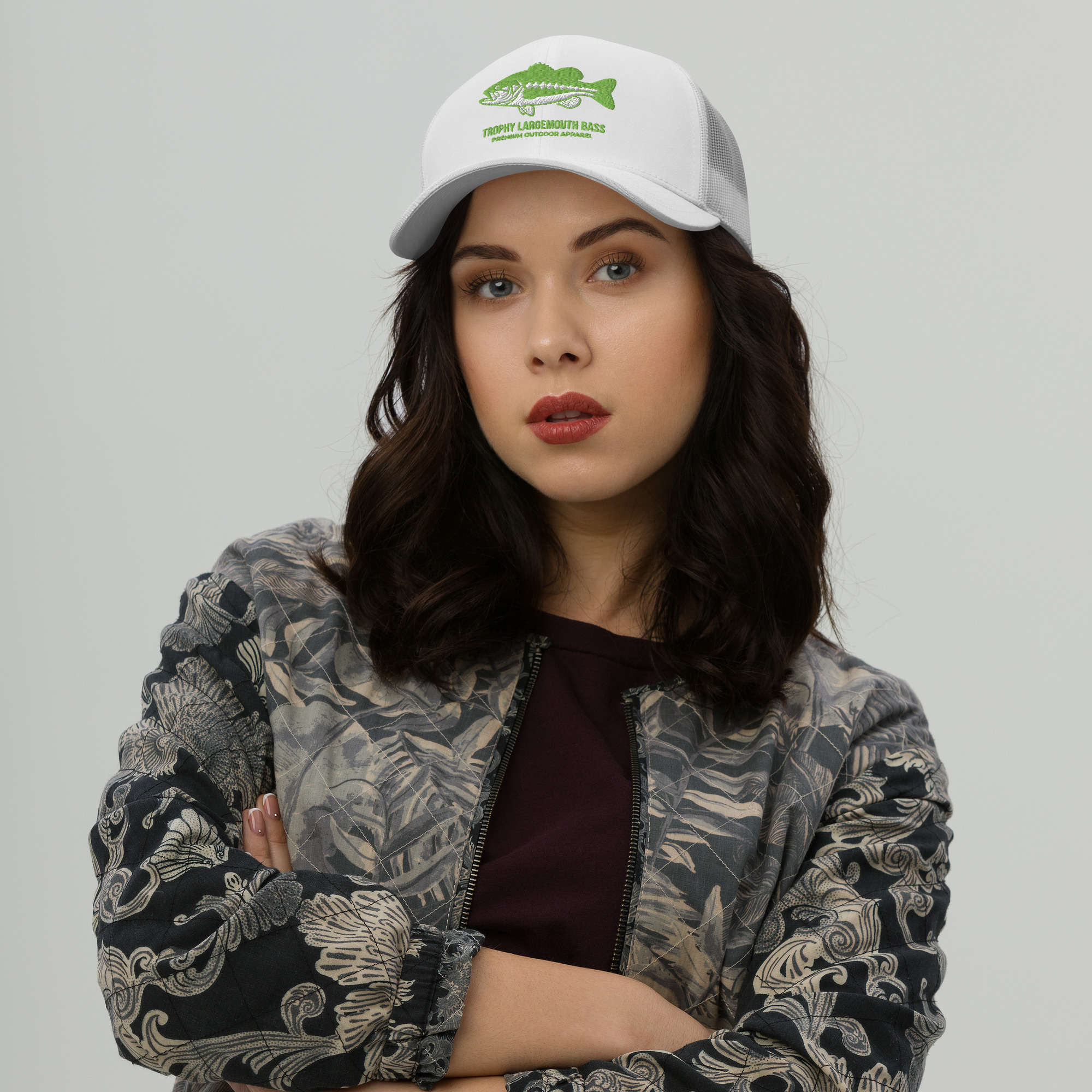 Trophy Largemouth Bass Hat | Yupoong 6606 Embroidered Cap - Image 11