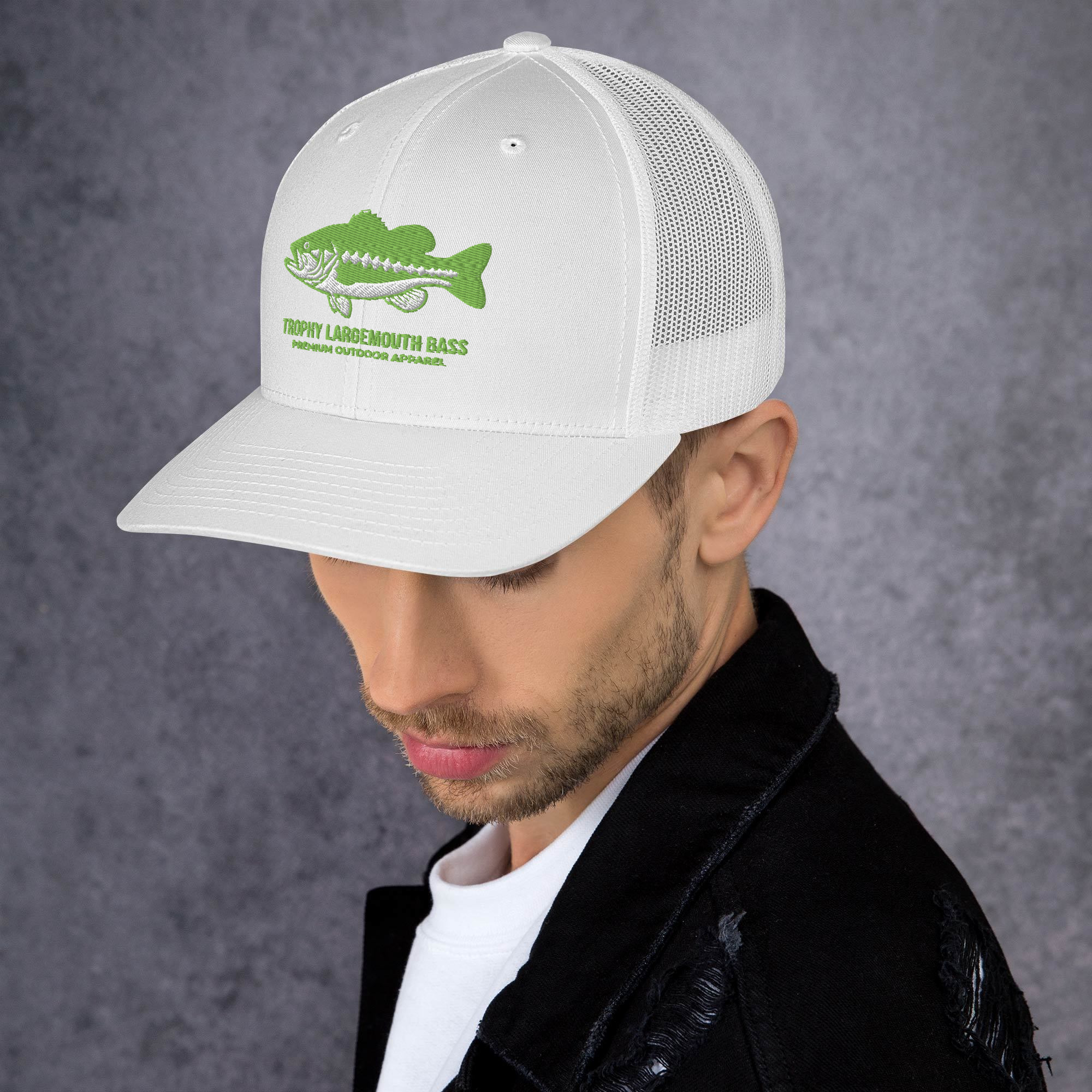 Trophy Largemouth Bass Hat | Yupoong 6606 Embroidered Cap - Image 10