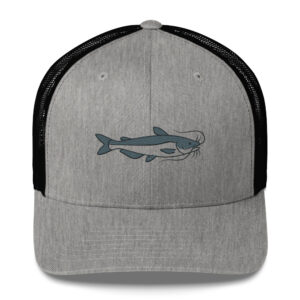 Channel Catfish Fishing Hat - Yupoong 6606 Embroidered Trucker Cap